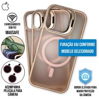 Capa iPhone 16 Pro Max - Metal Stand Fosca Magsafe Pink Sand